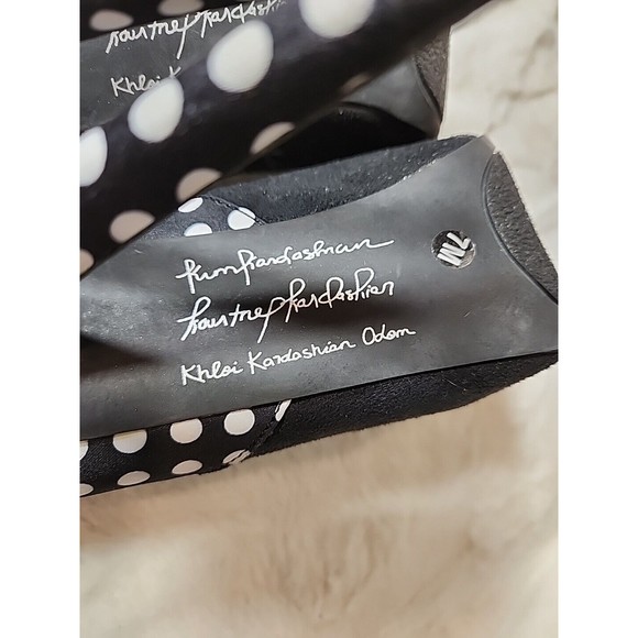 KIM KARDASHIAN KOLLECTION Polka Dot Hidden Platform‎ Heels Pumps Womens Size 7 M - Picture 6 of 6